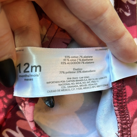 NEW Carters Fall Leaves Pattern Baby Leggings 12 Months - Picture 9 of 10